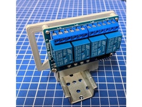 din rail relay holder 4-channel dinrail hutschienenhalterung 3d print model - Mito3D