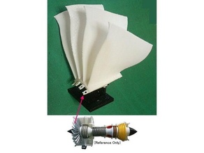 jet motor componente ventilador relámpago tipo metal mid class turborreactor 3d print model - Mito3D