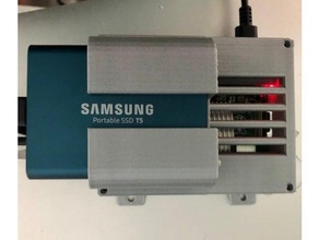 Himbeere 4 trifft Samsung t5 ssd pi Fall Mantel 3d print model - Mito3D