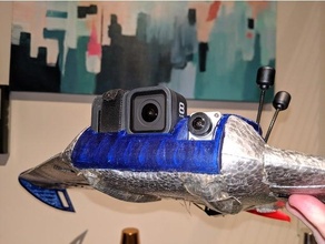 s800 gopro 8 dji digital fpv cámara montar héroe reptil ala 3d print model - Mito3D