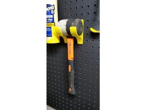 mallet pegboard mount hammer peg board sledge 3d print model - Mito3D