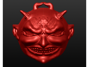 devil's face keychain 3d print model - Mito3D
