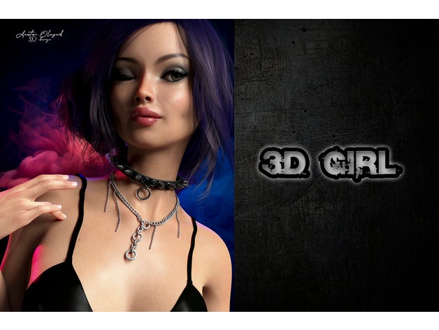 3d girl character illustration 3D print model - Mito3D