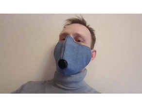 respiração válvula cara mascarar coronavírus covid 19 3d print model - Mito3D