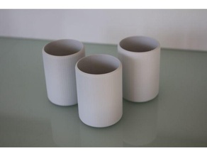 sencillo elegante taza cubilete diseño fácil impresión 3d print model - Mito3D