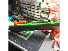 spring thunder sniper barrel holder nerf mod 3d print model - Mito3D