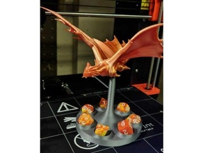 dado In piedi volare Drago Modelli vassoio dungeon draghi giochi 3d print model - Mito3D
