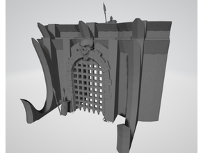 Sombrio duende portão martelo guerra fantasia sigmar parede 3d print model - Mito3D