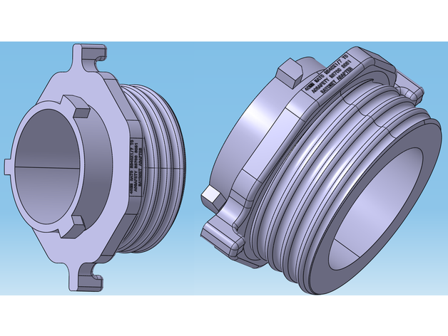 40mm nato rd40x1 7 sécurité r5700 8051 baïonnette filtre adaptateur en148 1 masque gaz rd40 3D print model - Mito3D