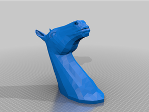 caballo cabeza auricular montar estante soporte 3d print model - Mito3D