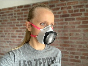 flexibel Respirator Maske Tyvek 3d gedruckt Versammlung Corona Coronavirus Gesicht covid 19 covid19 Covidmask Schutzmaske Krankenhaus medizinisch Geräte n95 3d print model - Mito3D