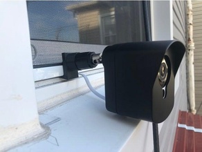 wyze Nocken window montieren Kamera draussen Wyzecam 3d print model - Mito3D