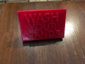 lavaggio mani cartello 3d print model - Mito3D