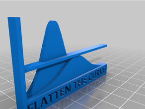flatten curve pin 3d print model - Mito3D