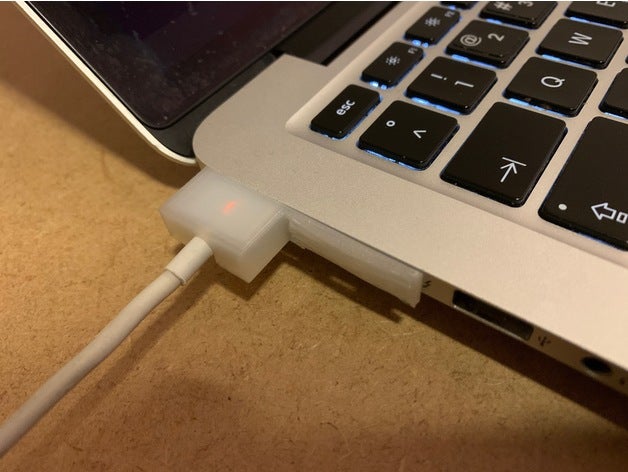 macbook pró conexão suporte maçã conector adaptador raio 3D print model - Mito3D