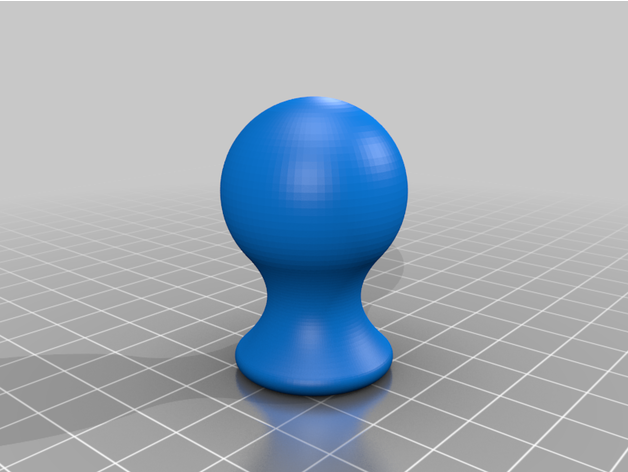 knob door drawer hemisphere sphere spool holder threaded 3D print model - Mito3D