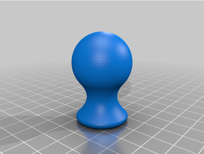 bouton porte tiroir hémisphère sphère bobine titulaire soutien fileté 3d print model - Mito3D