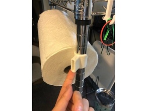asciugamano roll titolare supporto cucina aiuto in carta 3d print model - Mito3D