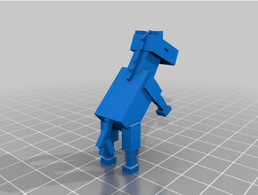 Minecraft Zombie Pferd Schach Stück Stücke Tiere Zahlen 3d print model - Mito3D