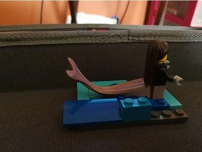 mermaid tail lego compatible 3d print model - Mito3D
