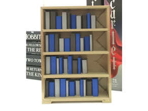 miniature bookshelf 3d print model - Mito3D
