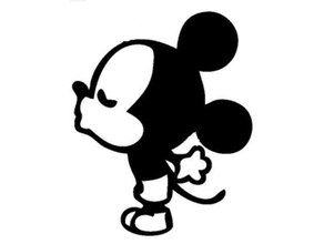 Mickey mide bulandırmak Beso 2d Sanat öpücük Aşk fare Minnie vals Disney 3d print model - Mito3D