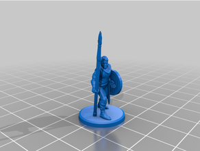 late antiquity - barbarian spearmen 20mm 25mm historical infantry spearman tabletop gaming wargaming 3d print model - Mito3D
