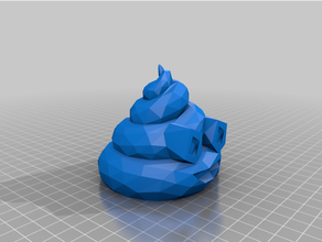 lowpoly cacca emoji 3d print model - Mito3D