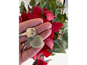 coração Voronoi chaveiro 3d print model - Mito3D