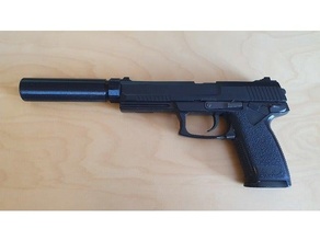 mk23 suppresseur 130x35 mm airsoft accessoires attachement pistolet 3d print model - Mito3D