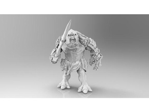 troll spada miniatura orco spade tavolo 3d print model - Mito3D