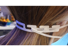 flexible mask hook coronavirus ear saver surgical 3d print model - Mito3D