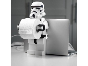 stormtrooper lego toilet paper holder 3d print model - Mito3D