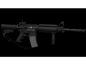 m4a1 556 ar-15 army assault carbine gun m16 nato rifle 3d print model - Mito3D