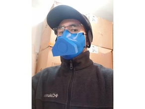 face mask concealed air vent coronavirus cover covid covid-19 covid19 facemask shield 3d print model - Mito3D