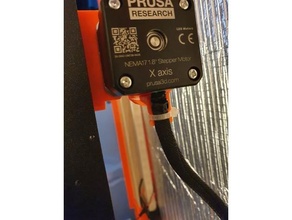 Prusa i3mk3 x axis motor kablo yönetici 3d print model - Mito3D