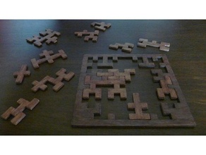 fraktal Puzzle hilbert Kurve 3d print model - Mito3D