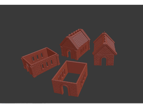 tabletop - church buildings 3d print model - Mito3D