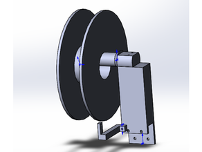 artillería sidewinder x1 filamento carrete holder1 3d print model - Mito3D