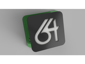 commodoro 64 logo 3d print model - Mito3D
