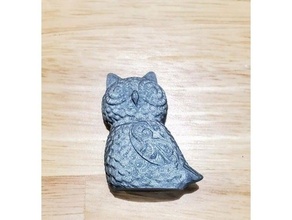 ornate owl magnet 3d print model - Mito3D