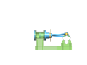 single cilindro composto vapore motore 3d print model - Mito3D