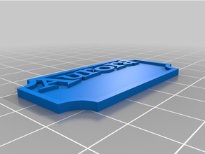 customized nameplate 2 rowaurora 3d print model - Mito3D