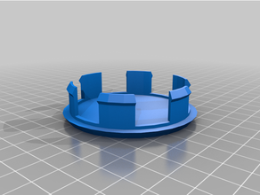 personnalisé Douane centre ggggcap roues trou fouleur 3d print model - Mito3D