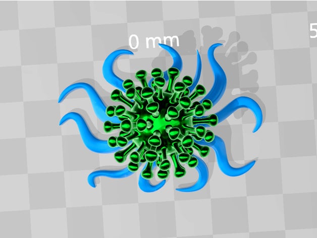 Corona Virus tintenfisch Tintenfisch 3D print model - Mito3D