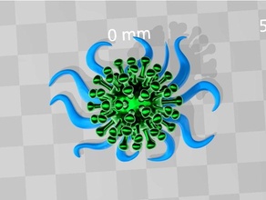 corona virus Pulpo calamar 3d print model - Mito3D