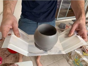 pentola sollevatore ruota lancio arte artistico artisti forniture attrezzo ceramica utensili argilla vasaio 3d print model - Mito3D