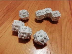 entrelazado rómbico dodecaedro 3d print model - Mito3D