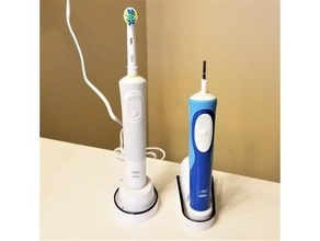 oral vitality tooth brush drain tray electric toothbrush eletric oral-b head stand 3d print model - Mito3D