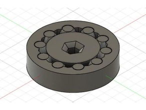 hex key roller bearing 3d print model - Mito3D